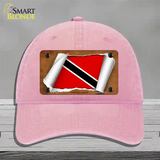 Trinidad & Tobago Flag Scroll Novelty License Plate Hat Unconstructed Cotton / Pink