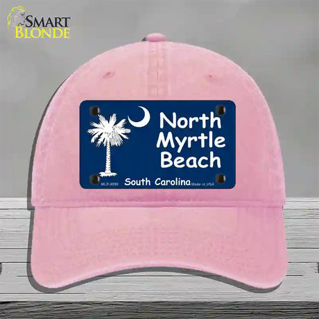 North Myrtle Beach Flag Novelty License Plate Hat Unconstructed Cotton / Pink