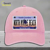 North Myrtle Beach South Carolina Novelty License Plate Hat Unconstructed Cotton / Pink