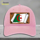 Algeria Flag Scroll Novelty License Plate Hat Unconstructed Cotton / Pink