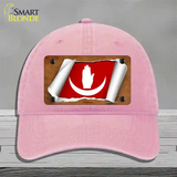 Anjouan Flag Scroll Novelty License Plate Hat Unconstructed Cotton / Pink