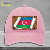 Azerbaijan Flag Scroll Novelty License Plate Hat Unconstructed Cotton / Pink