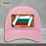 Bulgaria Flag Scroll Novelty License Plate Hat Unconstructed Cotton / Pink