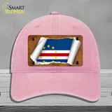 Camp Verde Flag Scroll Novelty License Plate Hat Unconstructed Cotton / Pink