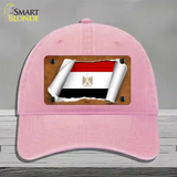 Egypt Flag Scroll Novelty License Plate Hat Unconstructed Cotton / Pink