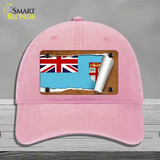 Fiji Flag Scroll Novelty License Plate Hat Unconstructed Cotton / Pink