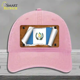 Guatemala Country Flag Scroll Novelty License Plate Hat Unconstructed Cotton / Pink