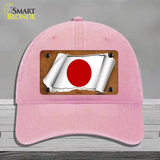 Japan Flag Scroll Novelty License Plate Hat Unconstructed Cotton / Pink