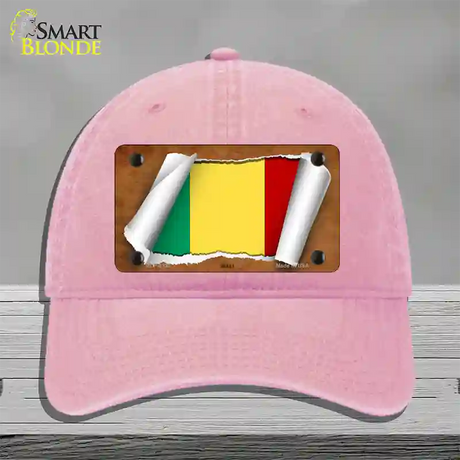 Mali Flag Scroll Novelty License Plate Hat Unconstructed Cotton / Pink