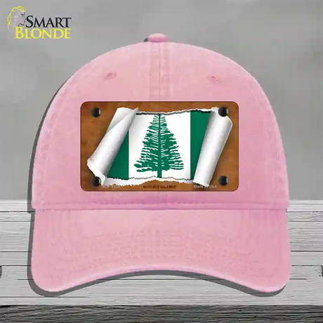 Norfolk Islands Flag Scroll Novelty License Plate Hat Unconstructed Cotton / Pink