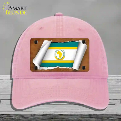 Organization African Unity Flag Scroll Novelty License Plate Hat Unconstructed Cotton / Pink