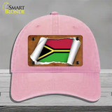 Vanuatu Flag Scroll Novelty License Plate Hat Unconstructed Cotton / Pink