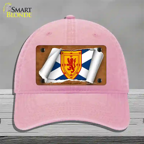 Scotland St. Andrews Flag Scroll Novelty License Plate Hat Unconstructed Cotton / Pink