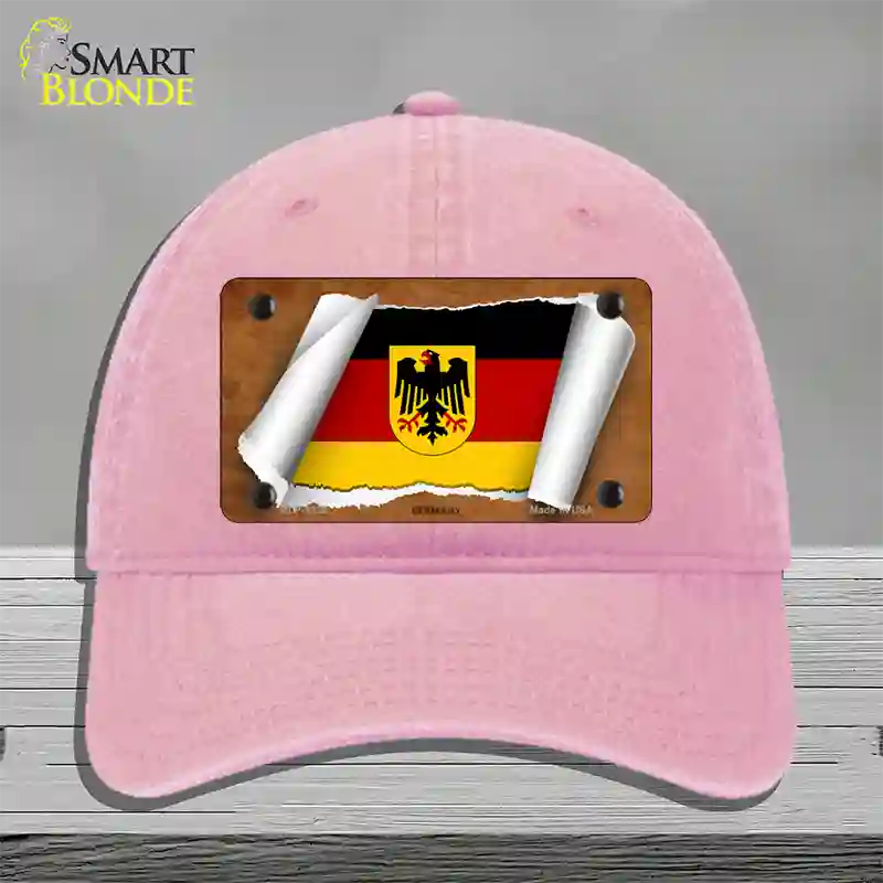 Germany Coat of Arms Flag Scroll Novelty License Plate Hat Unconstructed Cotton / Pink