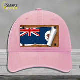 Tasmania Flag Scroll Novelty License Plate Hat Unconstructed Cotton / Pink