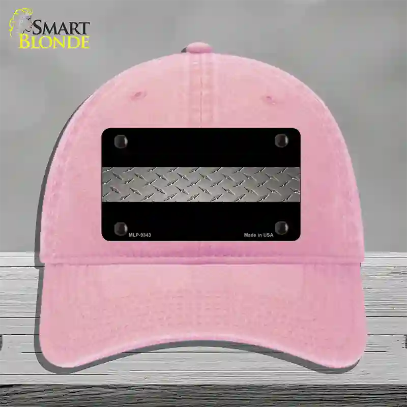 Corrections Diamond Novelty License Plate Hat Unconstructed Cotton / Pink