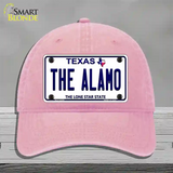 Alamo Texas Novelty License Plate Hat Unconstructed Cotton / Pink