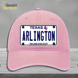 Arlington Texas Novelty License Plate Hat Unconstructed Cotton / Pink