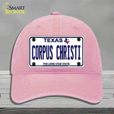 Corpus Christi Texas Novelty License Plate Hat Unconstructed Cotton / Pink