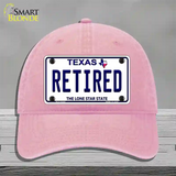 Retired Texas Novelty License Plate Hat Unconstructed Cotton / Pink