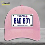 Bad Boy Texas Novelty License Plate Hat Unconstructed Cotton / Pink