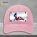 Texas Girl Novelty License Plate Hat Unconstructed Cotton / Pink