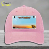 North Dakota Blank Novelty License Plate Hat Unconstructed Cotton / Pink