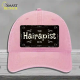 Hairapist Novelty License Plate Hat Unconstructed Cotton / Pink