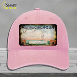 Georgia Peach Rusty Blank Novelty License Plate Hat Unconstructed Cotton / Pink