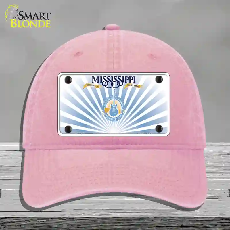 Mississippi Creative Culture Blank Novelty License Plate Hat Unconstructed Cotton / Pink