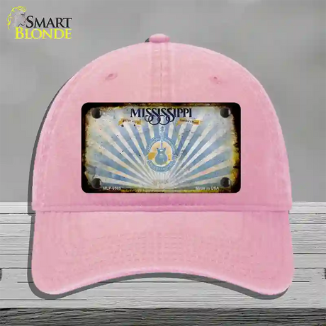 Mississippi Creative Culture Rusty Blank Novelty License Plate Hat Unconstructed Cotton / Pink