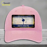 South Carolina I Breathe Rusty Blank Novelty License Plate Hat Unconstructed Cotton / Pink