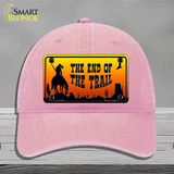 End Of Trail Scenic Novelty License Plate Hat Unconstructed Cotton / Pink