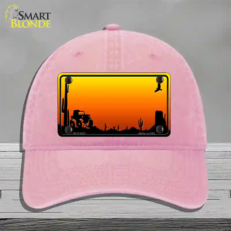 Jeep Blank Scenic Novelty License Plate Hat Unconstructed Cotton / Pink