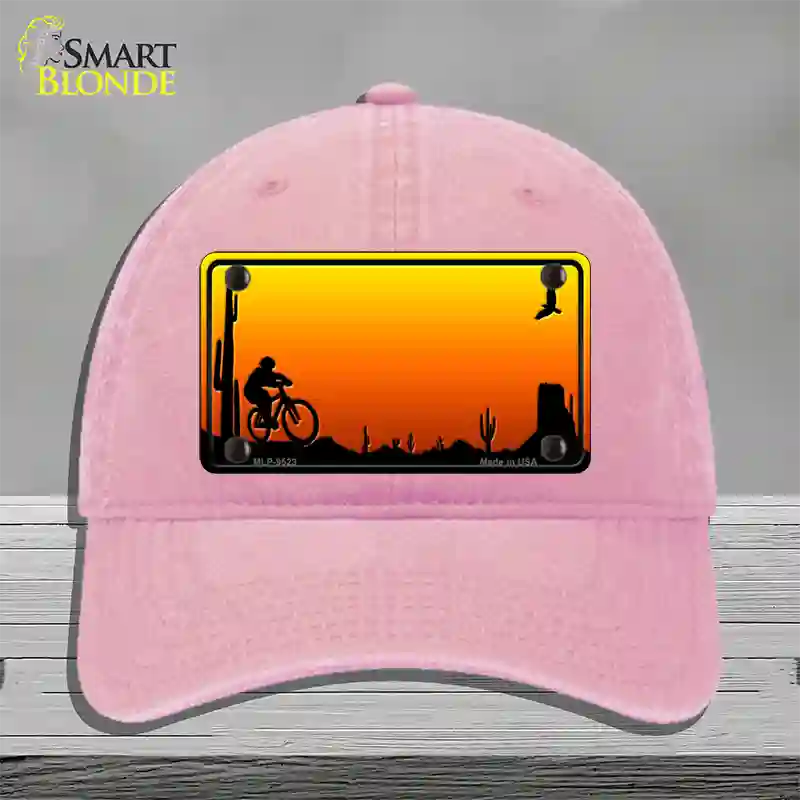 Biker Blank Scenic Novelty License Plate Hat Unconstructed Cotton / Pink