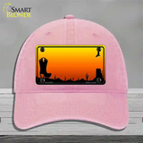 Boot Blank Scenic Novelty License Plate Hat Unconstructed Cotton / Pink