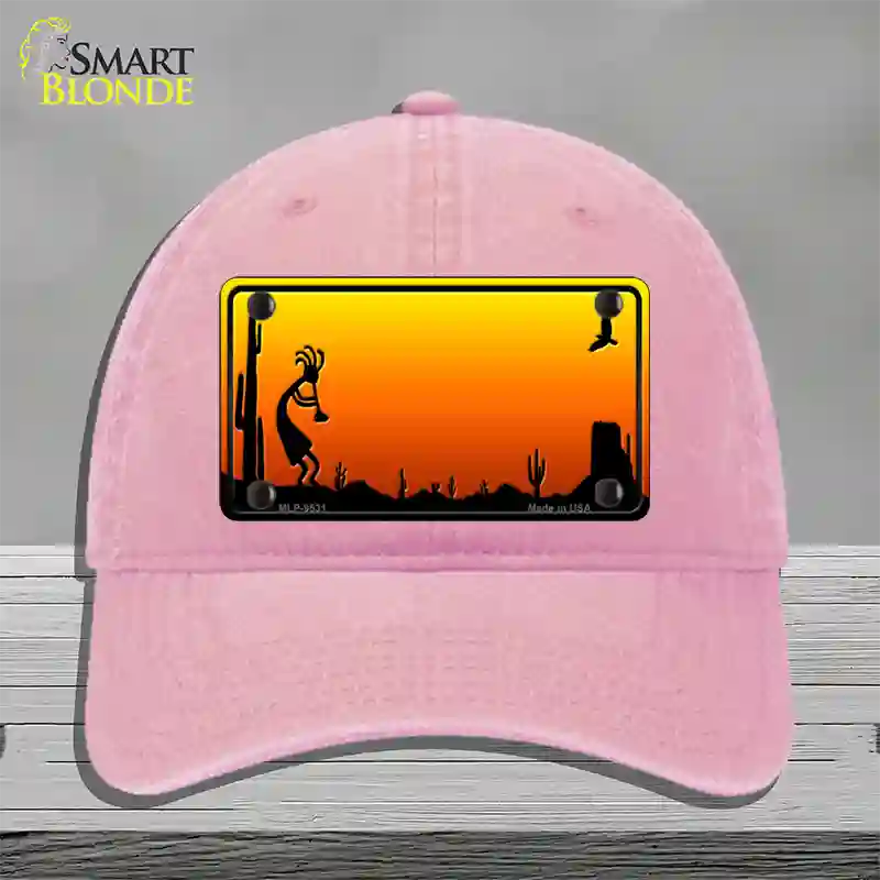 Kokopelli Blank Scenic Novelty License Plate Hat Unconstructed Cotton / Pink