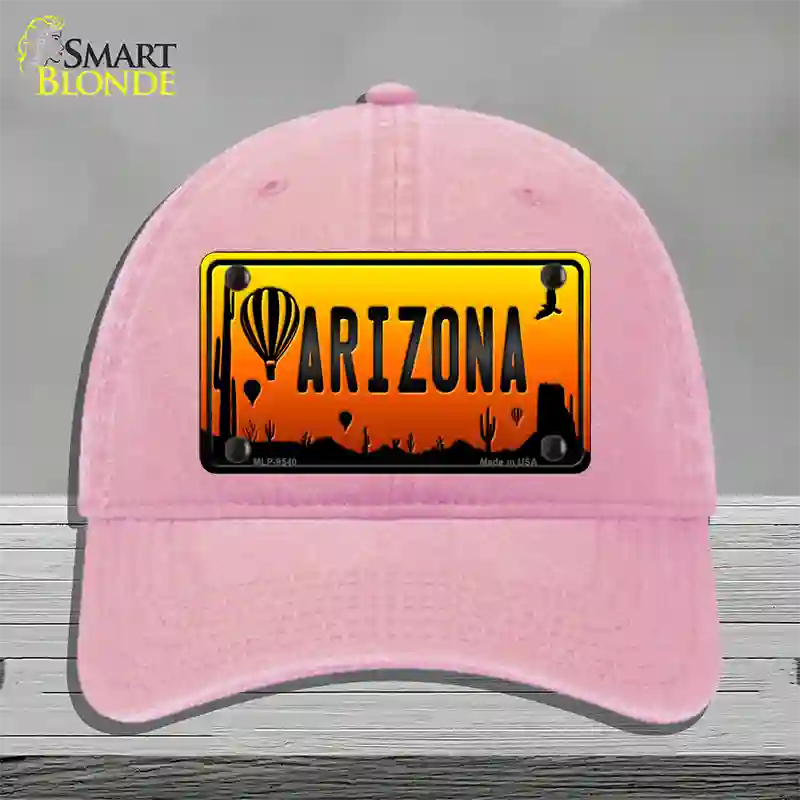 Balloon Arizona Scenic Novelty License Plate Hat Unconstructed Cotton / Pink