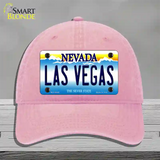 Las Vegas Nevada Novelty License Plate Hat Unconstructed Cotton / Pink