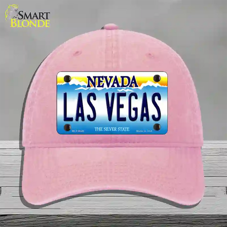 Las Vegas Nevada Novelty License Plate Hat Unconstructed Cotton / Pink