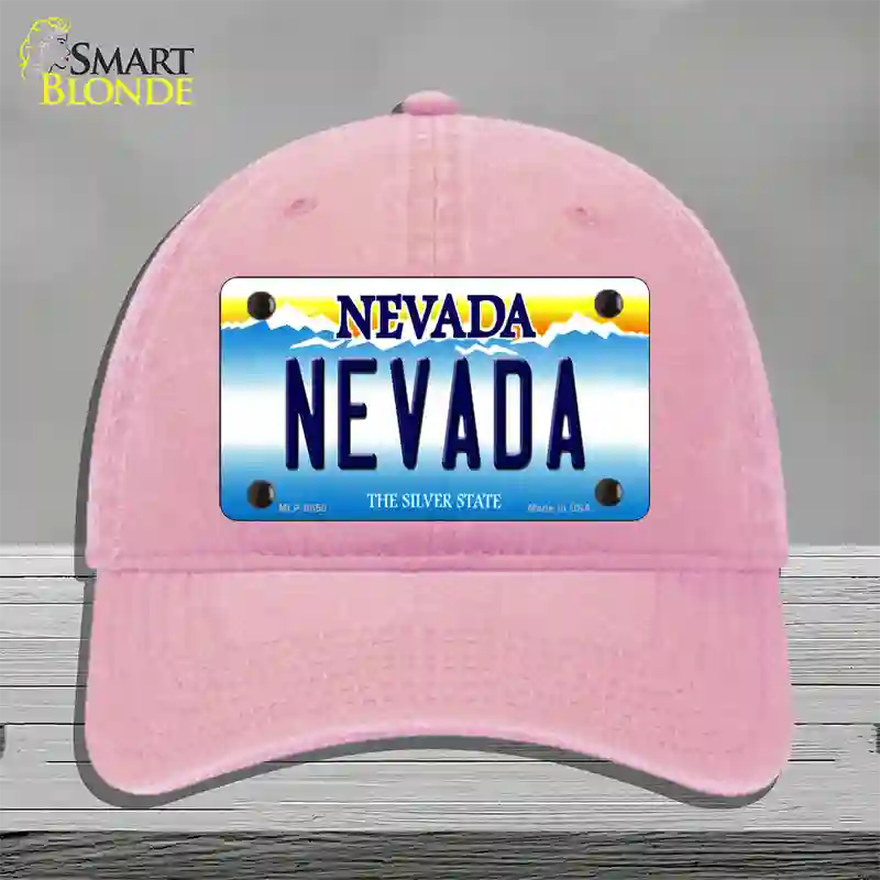 Nevada Nevada Novelty License Plate Hat Unconstructed Cotton / Pink