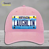 Laughlin Nevada Novelty License Plate Hat Unconstructed Cotton / Pink