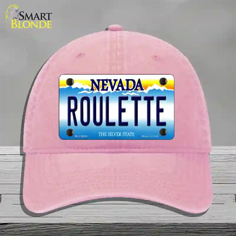 Roulette Nevada Novelty License Plate Hat Unconstructed Cotton / Pink