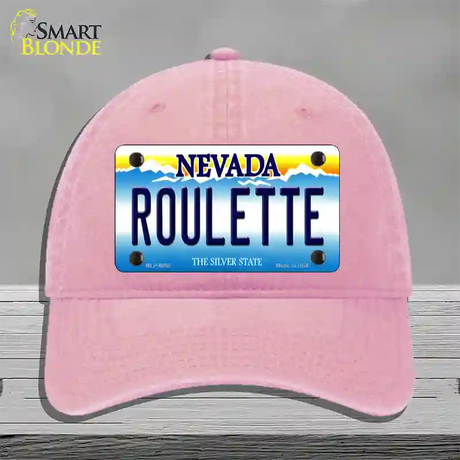 Roulette Nevada Novelty License Plate Hat Unconstructed Cotton / Pink