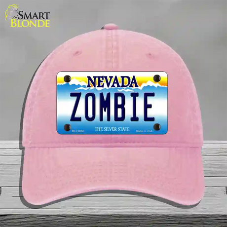 Zombie Nevada Novelty License Plate Hat Unconstructed Cotton / Pink