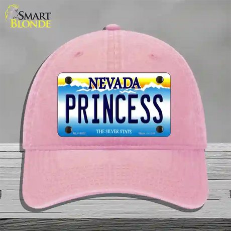 Princess Nevada Novelty License Plate Hat Unconstructed Cotton / Pink