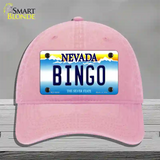 Bingo Nevada Novelty License Plate Hat Unconstructed Cotton / Pink