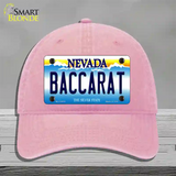 Baccarat Nevada Novelty License Plate Hat Unconstructed Cotton / Pink