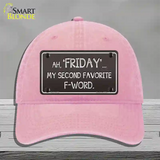 Friday Novelty License Plate Hat Unconstructed Cotton / Pink