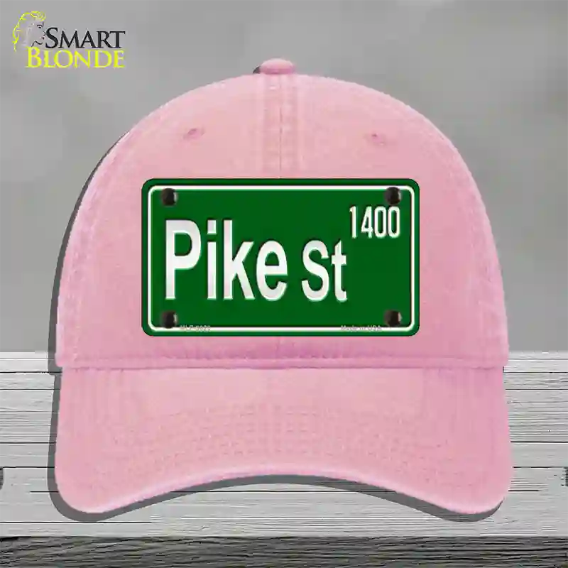 Pike St 1400 Novelty License Plate Hat Unconstructed Cotton / Pink